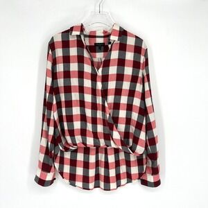 Rag & Bone Top Womens M Buffalo Plaid Red‎ Checkered Western Country